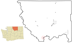 Okanogan County Washington Incorporated and Unincorporated areas Pateros Highlighted